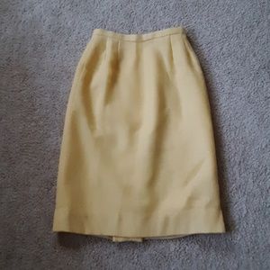 Classic Vintage Sunshine Yellow Pencil Skirt
